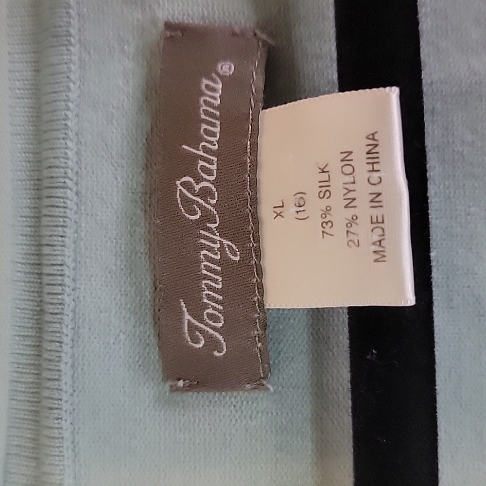 Tommy Bahama Soft Blue Silk Blend Top - Picture 2 of 5